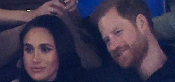Prince Harry & Meghan looked chic at their final Australian event, a rugby game