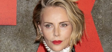 Charlize Theron wore Dior to the ‘Apex’ premiere & addressed her AI comment