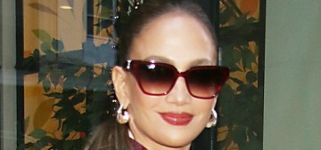 Jennifer Lopez wore Tom Ford, Elisabetta Franchi & Hermes for her NYC promotion