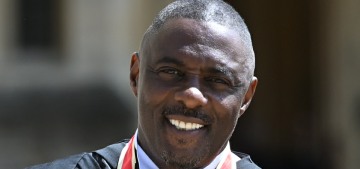 Sir Idris Elba wore his own label to receive his knighthood from King Charles
