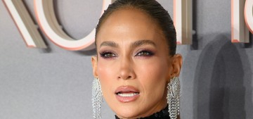 Jennifer Lopez wore a bonkers Richard Quinn to the UK ‘Office Romance’ premiere