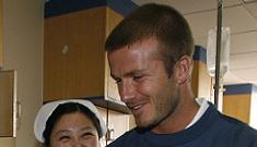 David Beckham visits sick kids in Shanghai hospital; chaos ensues
