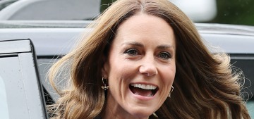Princess Kate repeated an Eponine coatdress for a Manchester hospital visit