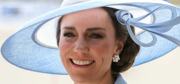 Princess Kate wore a baby-blue Catherine Walker for Trooping the Colour