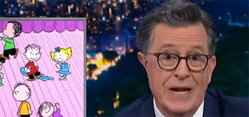 Stephen Colbert played a Peanuts song on his finale so CBS would have to pay for it
