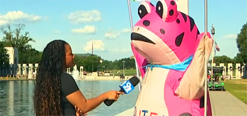 Trump blames vandals for the Reflecting Pool turning into a peeling swamp