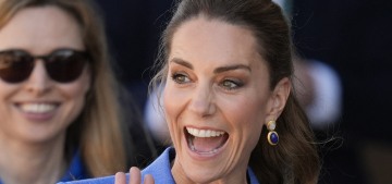 Princess Kate wore a blue pantsuit at Wimbledon & supported some British players