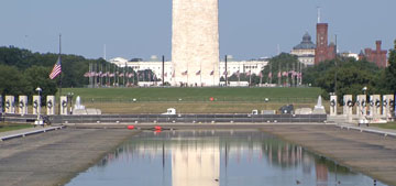The DC Reflecting Pool has been drained and it’s no longer blue