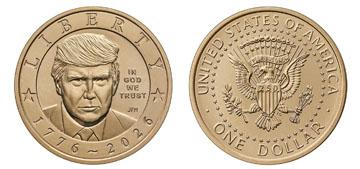 A $1 Trump coin makes him the first living president on US currency