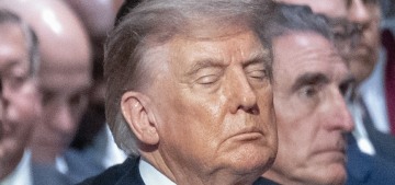 Donald Trump slept through most of Lindsey Graham’s funeral