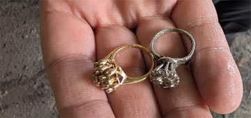 NYC sanitation workers sifted through huge pile of trash to find two lost rings