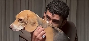Bad Bunny and his beagle Sansa recreate Lady and the Tramp scene for Dogue