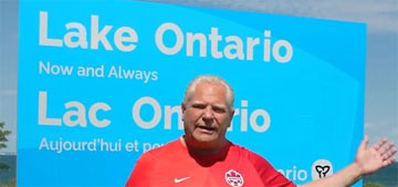 Ontario puts up a huge new Lake Ontario sign as an answer to Trump