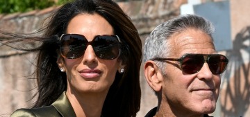 Amal Clooney wore Tom Ford by Haider Ackermann for her arrival in Venice