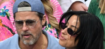 Brad Pitt & Ines de Ramon came out for the US Open singles finals