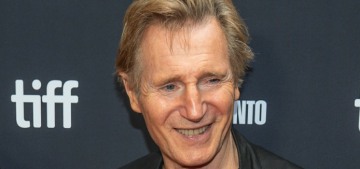 Liam Neeson held hands with actress Stella Stocker at a TIFF premiere