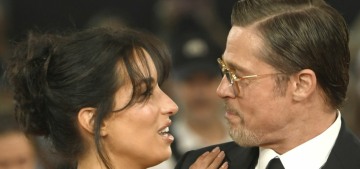 Brad Pitt & a lace-clad Ines de Ramon attended a San Sebastian Film Festival premiere