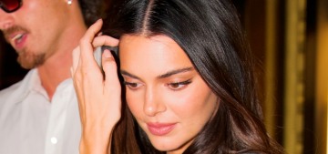 Kendall Jenner & Jacob Elordi were swarmed by paparazzi at Paris Fashion Week